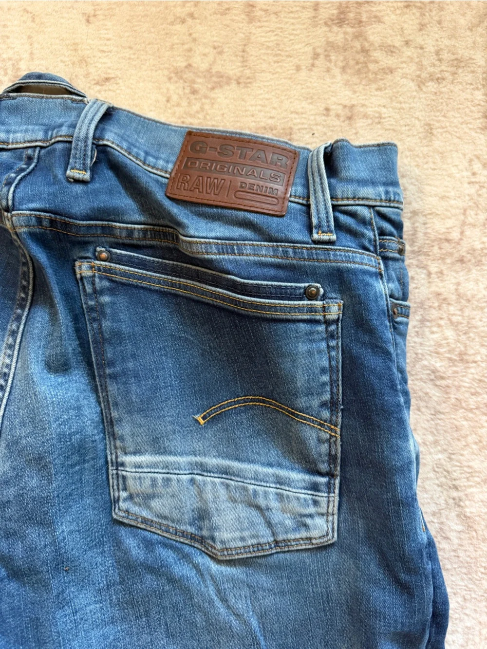 Men’s G‑Star RAW “Lancet Skinny” Jeans — 34W x 32L (Raw Denim)